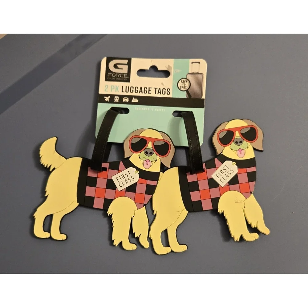 G Force Luggage Tags First Class Dog Lover Suitcase Address Name Spot Your Bags